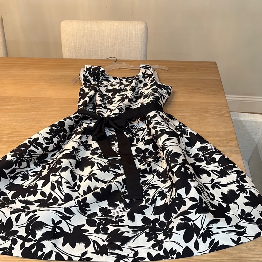 Black and White Floral Dress